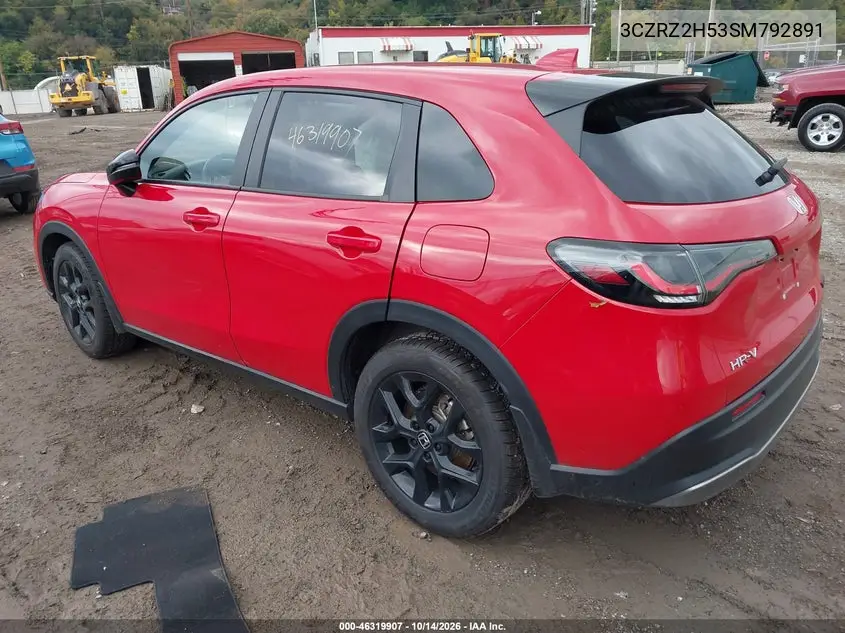 2025 HONDA HR-V VIN 3CZRZ2H53SM792891 — фото 3