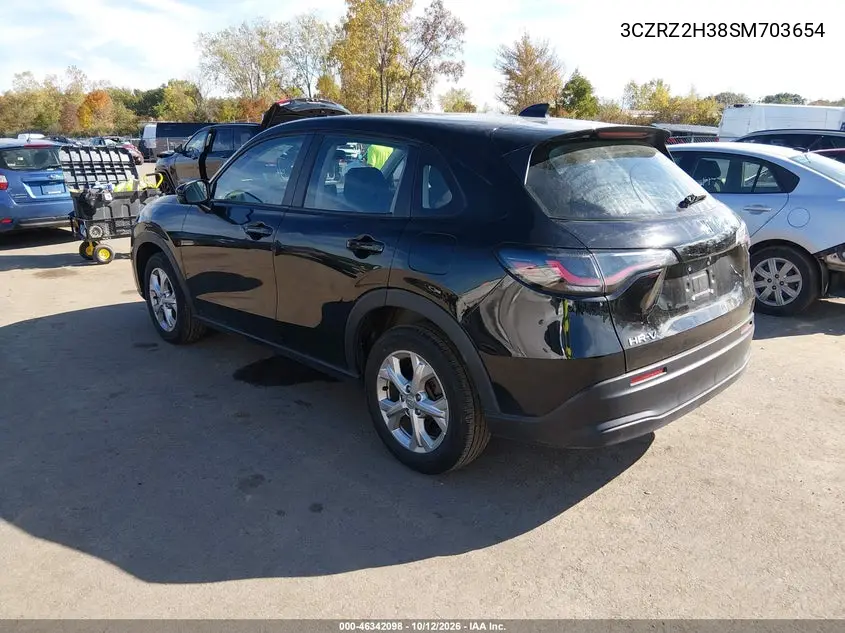 2025 HONDA HR-V VIN 3CZRZ2H38SM703654 — фото 3