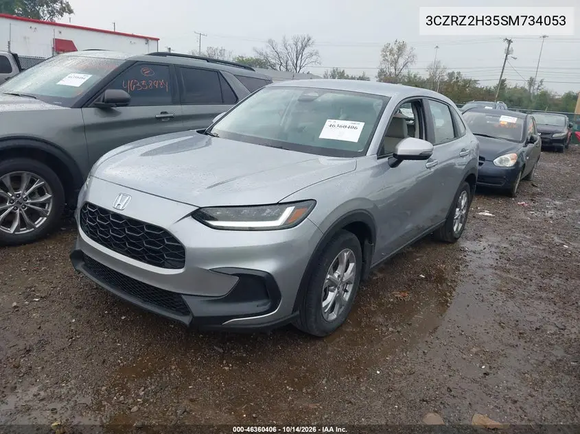 2025 HONDA HR-V VIN 3CZRZ2H35SM734053 — фото 2