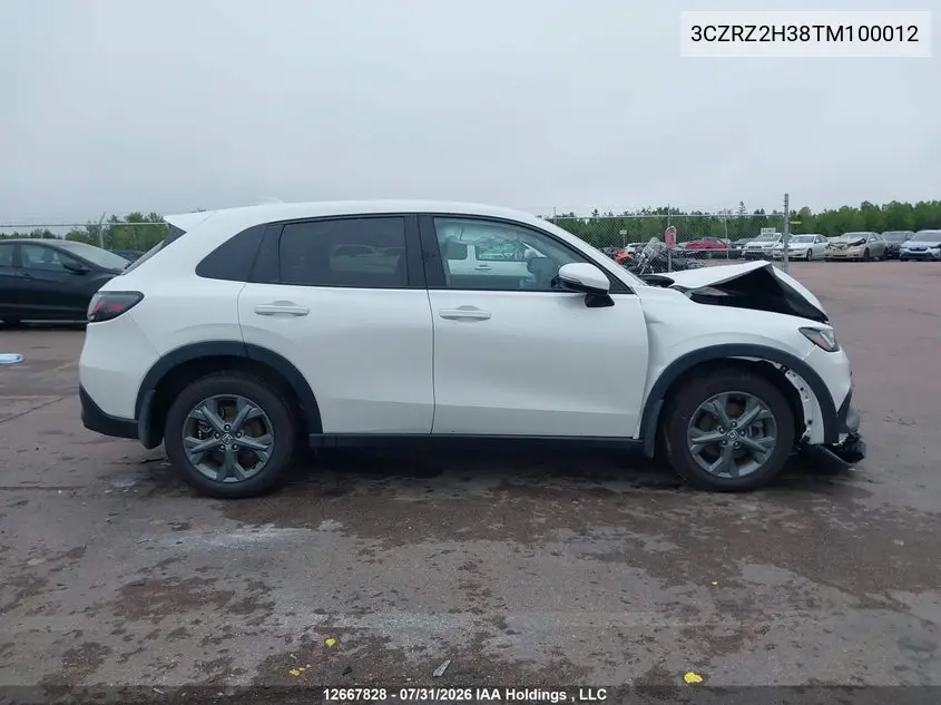 2026 HONDA HR-V VIN 3CZRZ2H38TM100012 — фото 12