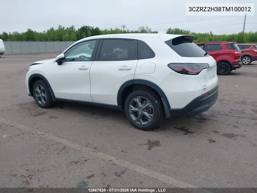 2026 HONDA HR-V VIN 3CZRZ2H38TM100012 — фото 3