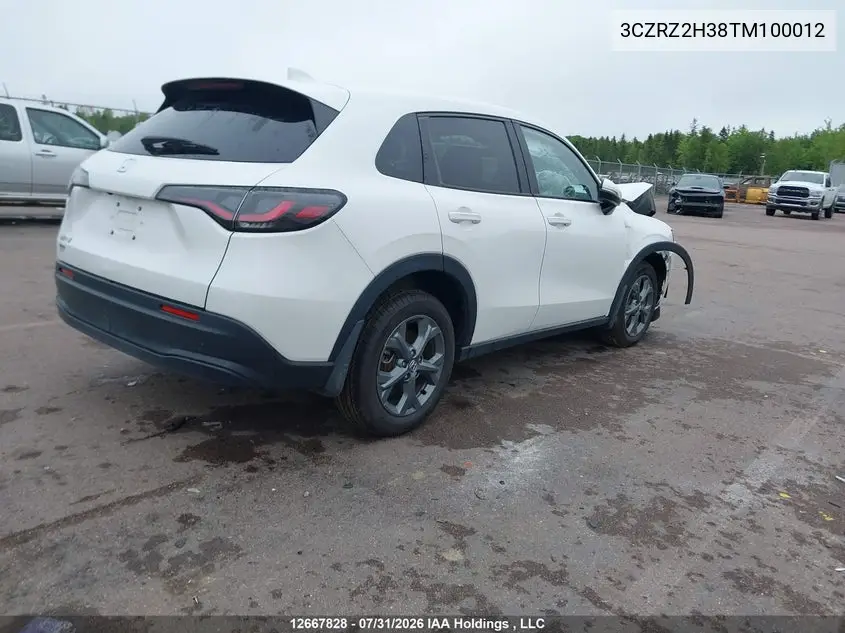 2026 HONDA HR-V VIN 3CZRZ2H38TM100012 — фото 4
