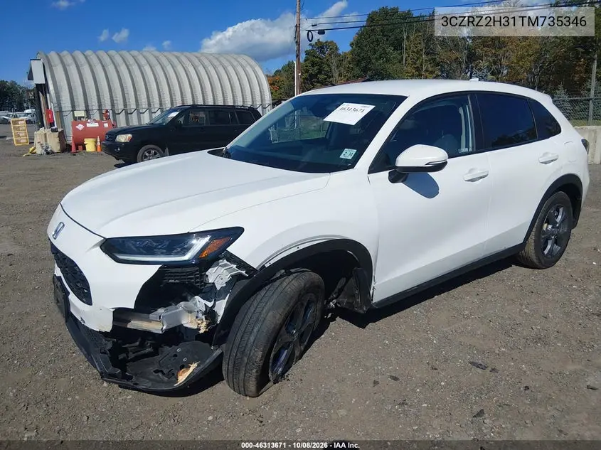 2026 HONDA HR-V VIN 3CZRZ2H31TM735346 — фото 2