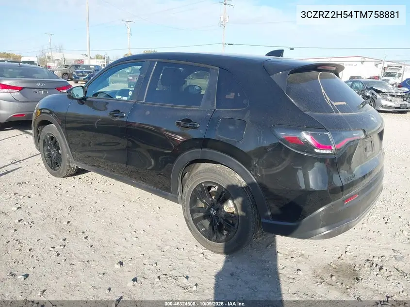 2026 HONDA HR-V VIN 3CZRZ2H54TM758881 — фото 3