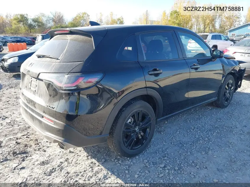 2026 HONDA HR-V VIN 3CZRZ2H54TM758881 — фото 4