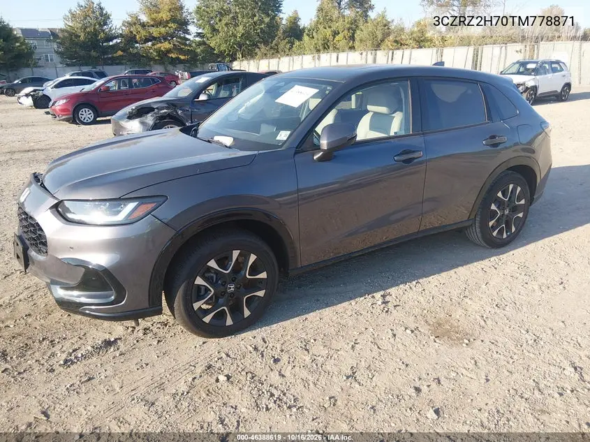 2026 HONDA HR-V VIN 3CZRZ2H70TM778871 — фото 2