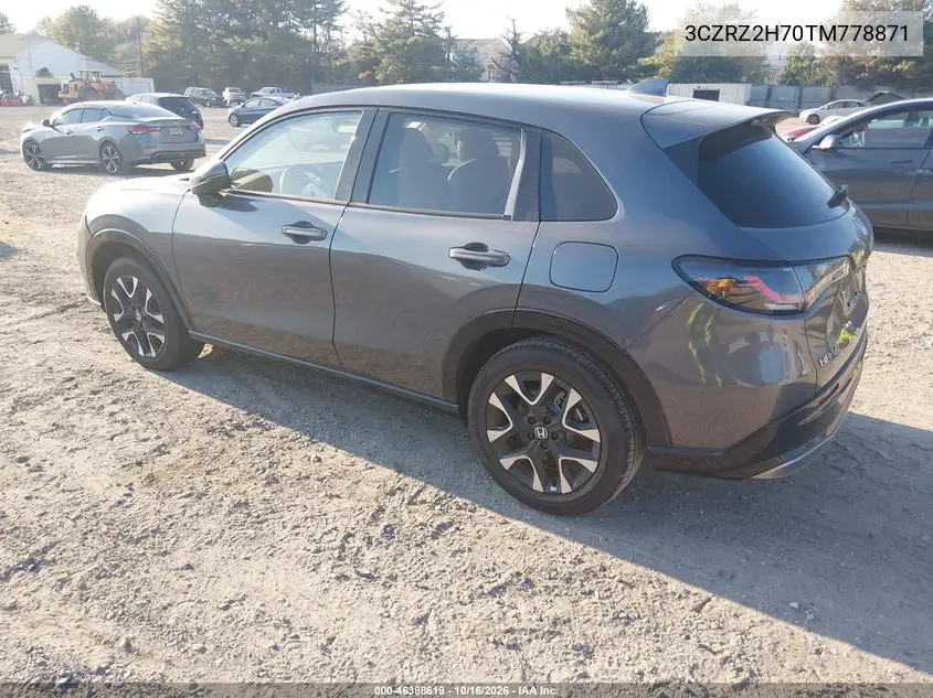 2026 HONDA HR-V VIN 3CZRZ2H70TM778871 — фото 3