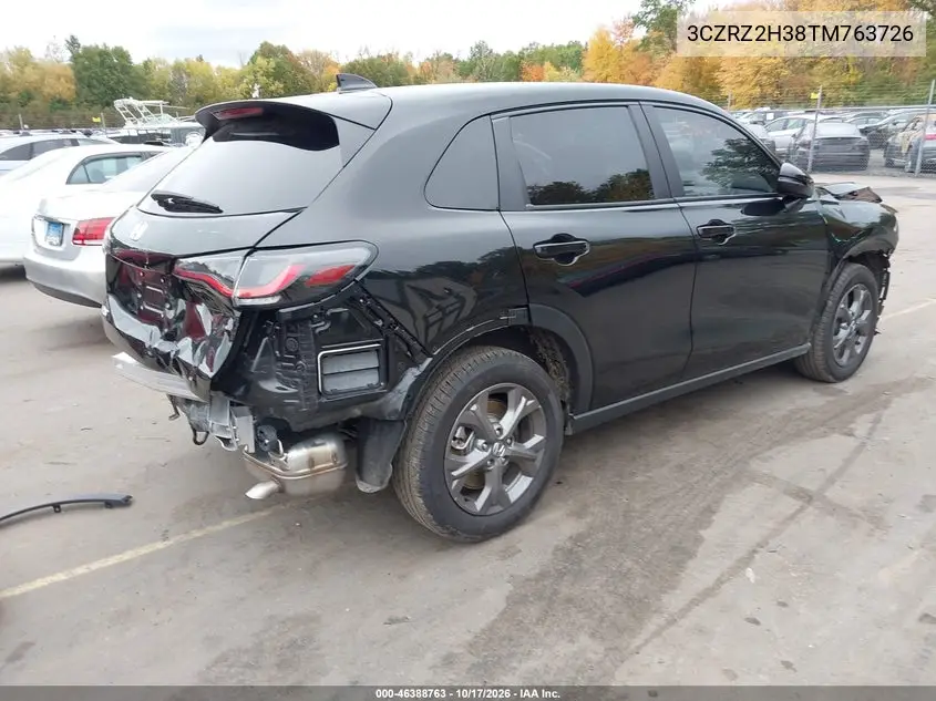 2026 HONDA HR-V VIN 3CZRZ2H38TM763726 — фото 4