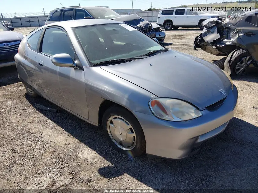HONDA INSIGHT 2001, VIN JHMZE14771T002784