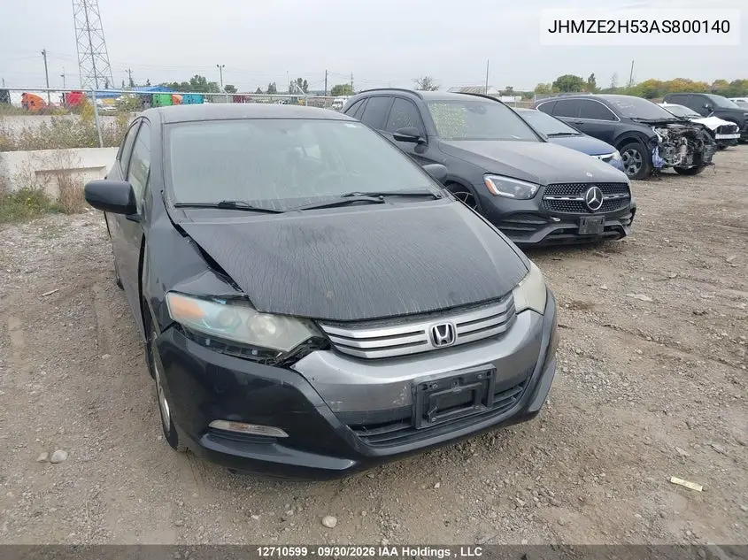 HONDA INSIGHT 2010, VIN JHMZE2H53AS800140