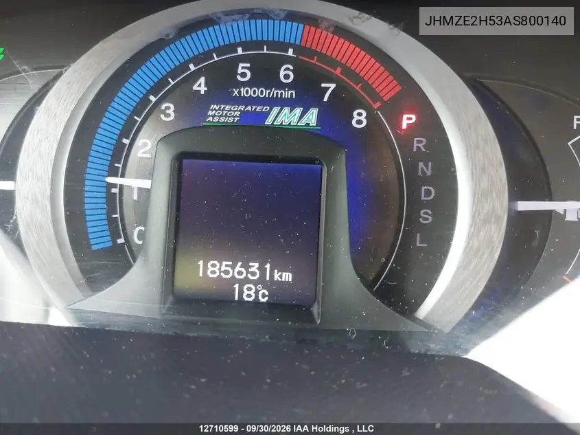 2010 HONDA INSIGHT VIN JHMZE2H53AS800140 — фото 15