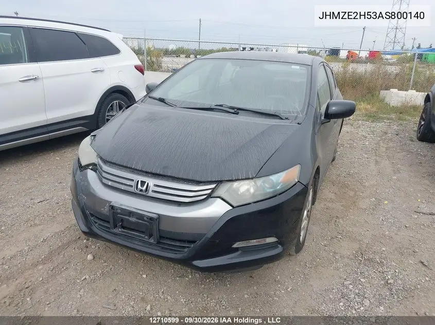 2010 HONDA INSIGHT VIN JHMZE2H53AS800140 — фото 2