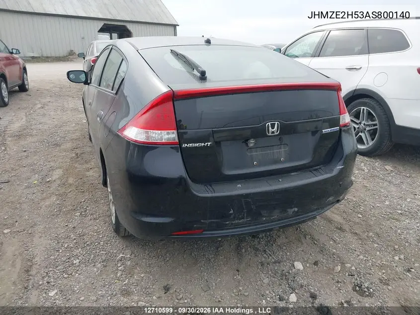 2010 HONDA INSIGHT VIN JHMZE2H53AS800140 — фото 3