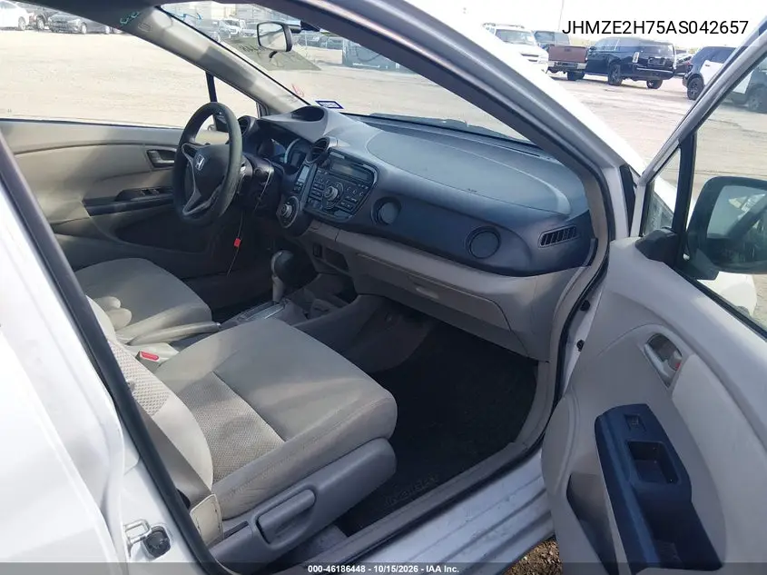 2010 HONDA INSIGHT VIN JHMZE2H75AS042657 — фото 5