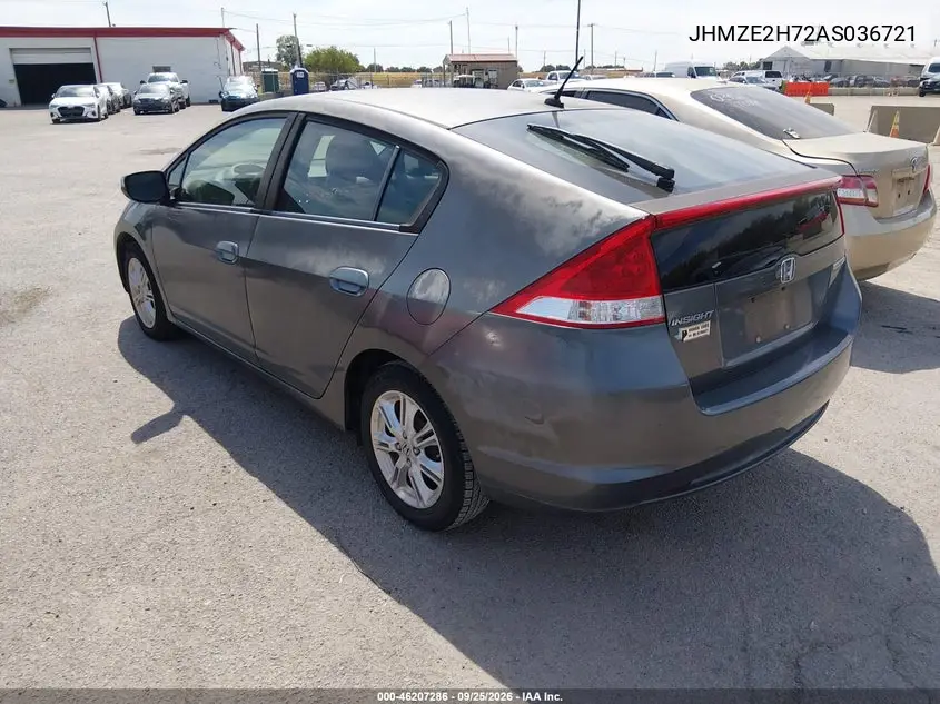 2010 HONDA INSIGHT VIN JHMZE2H72AS036721 — фото 3