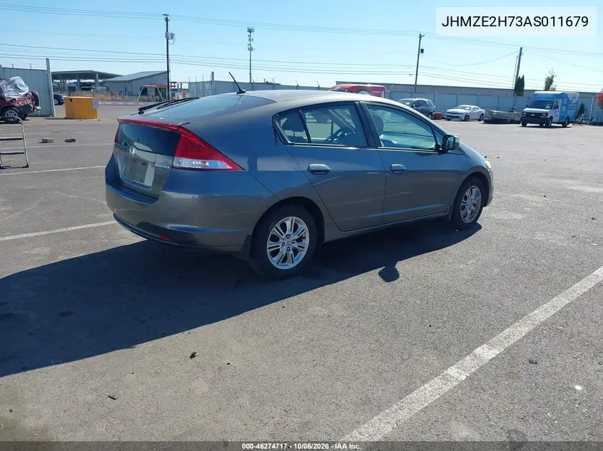 2010 HONDA INSIGHT VIN JHMZE2H73AS011679 — фото 4