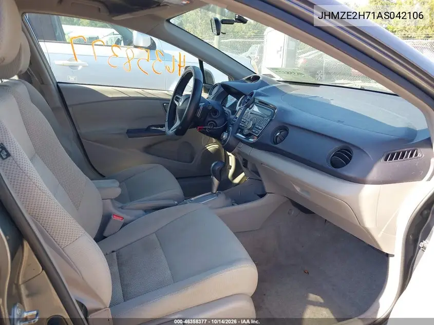 2010 HONDA INSIGHT VIN JHMZE2H71AS042106 — фото 5