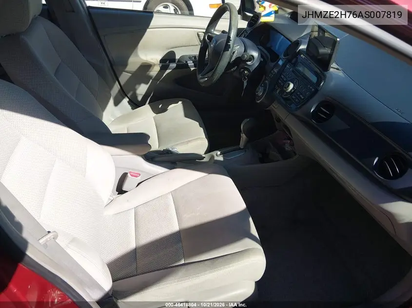 2010 HONDA INSIGHT VIN JHMZE2H76AS007819 — фото 5