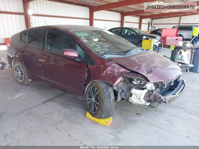 HONDA INSIGHT 2011, VIN JHMZE2H36BS008970