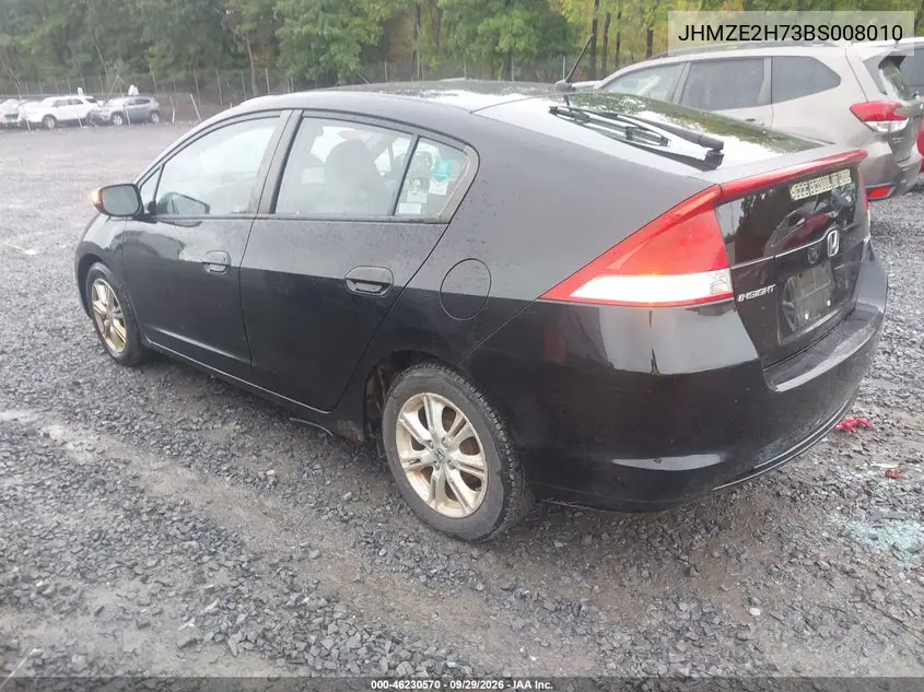 2011 HONDA INSIGHT VIN JHMZE2H73BS008010 — фото 3