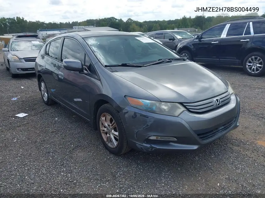 HONDA INSIGHT 2011, VIN JHMZE2H78BS004499