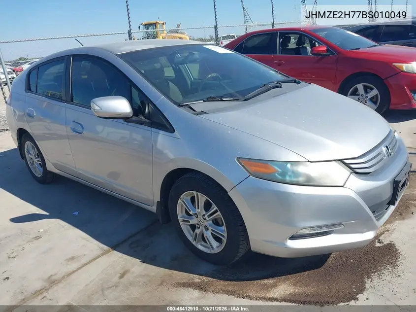 HONDA INSIGHT 2011, VIN JHMZE2H77BS010049