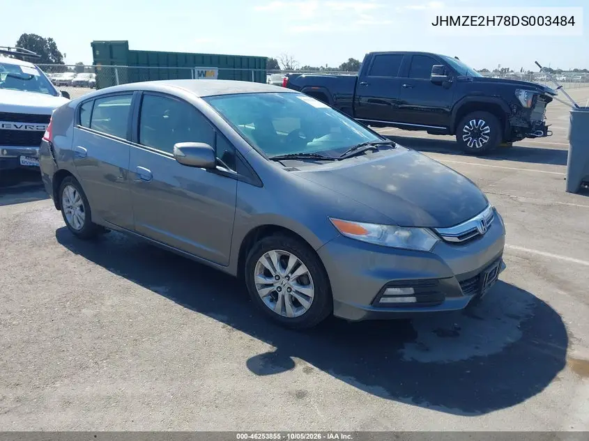 HONDA INSIGHT 2013, VIN JHMZE2H78DS003484