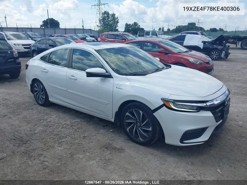 HONDA INSIGHT 2019, VIN 19XZE4F78KE400306