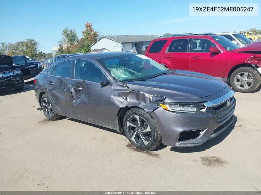 HONDA INSIGHT 2021, VIN 19XZE4F52ME005247