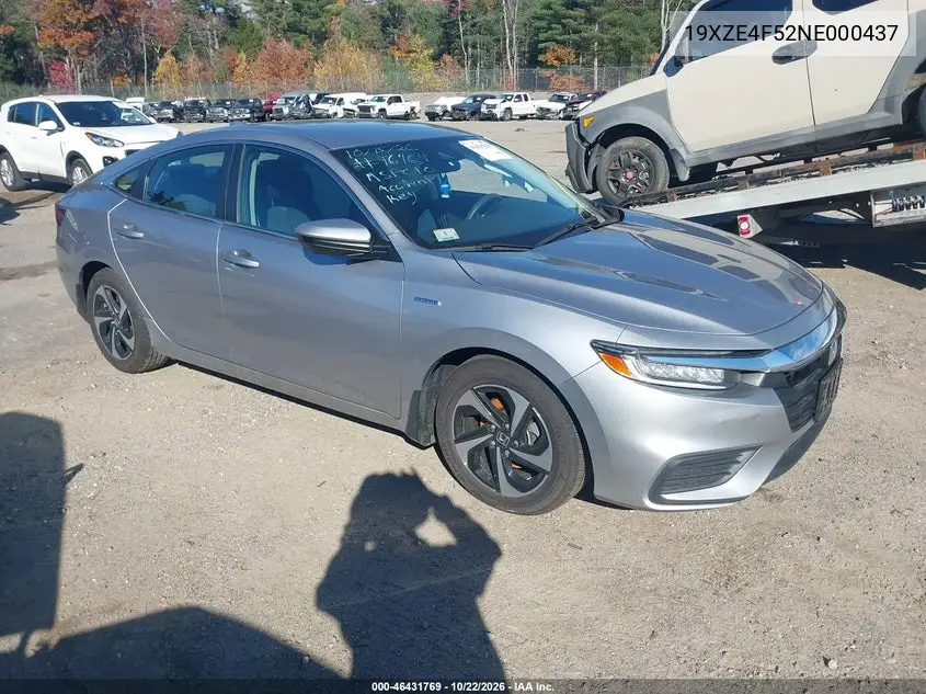HONDA INSIGHT 2022, VIN 19XZE4F52NE000437