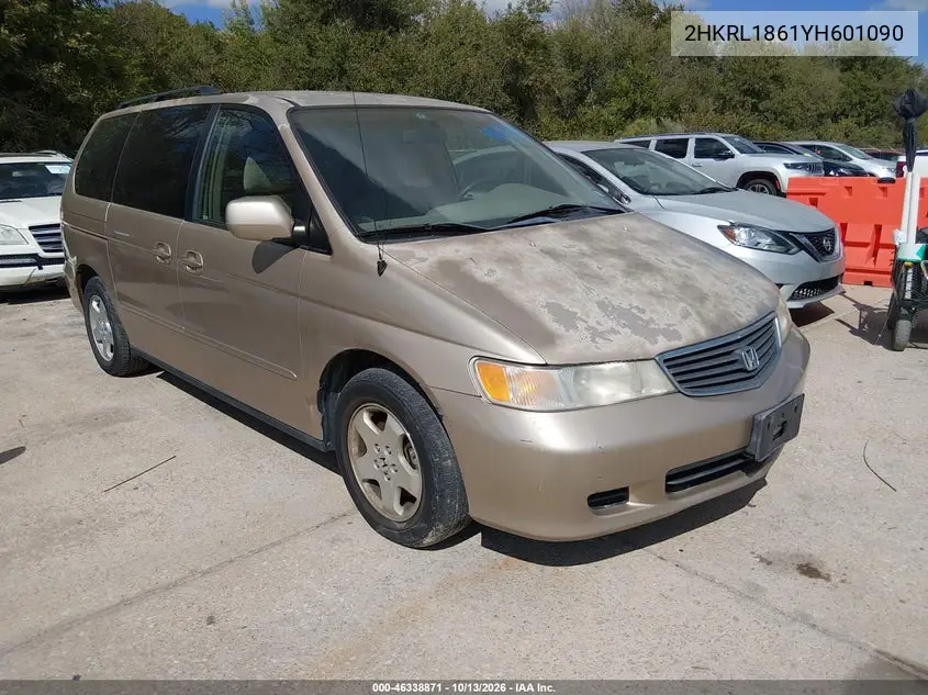 HONDA ODYSSEY 2000, VIN 2HKRL1861YH601090