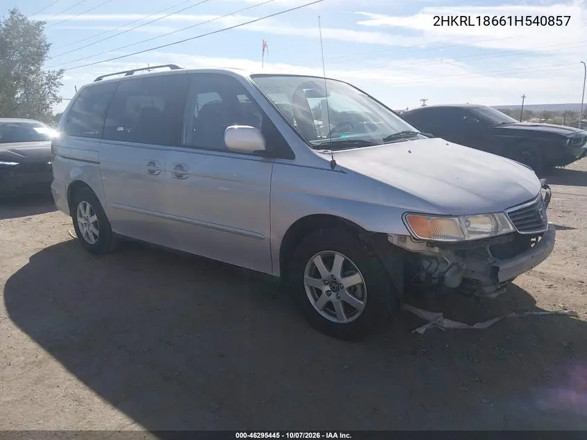 HONDA ODYSSEY 2001, VIN 2HKRL18661H540857