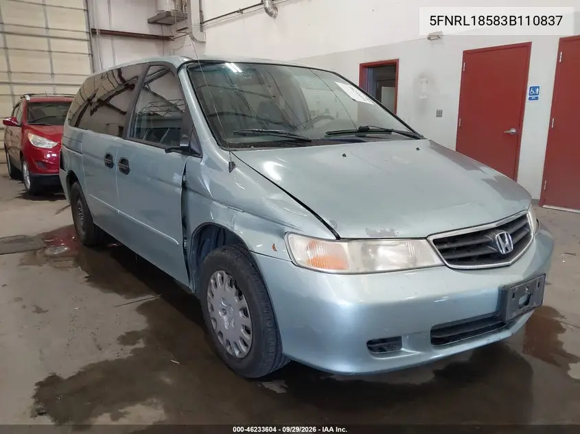 HONDA ODYSSEY 2003, VIN 5FNRL18583B110837