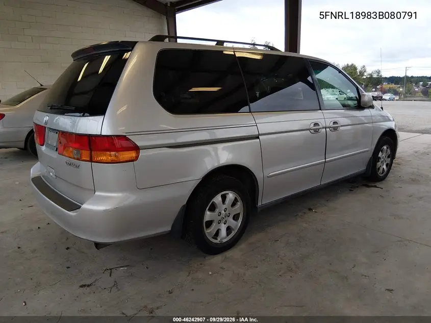 2003 HONDA ODYSSEY VIN 5FNRL18983B080791 — фото 4