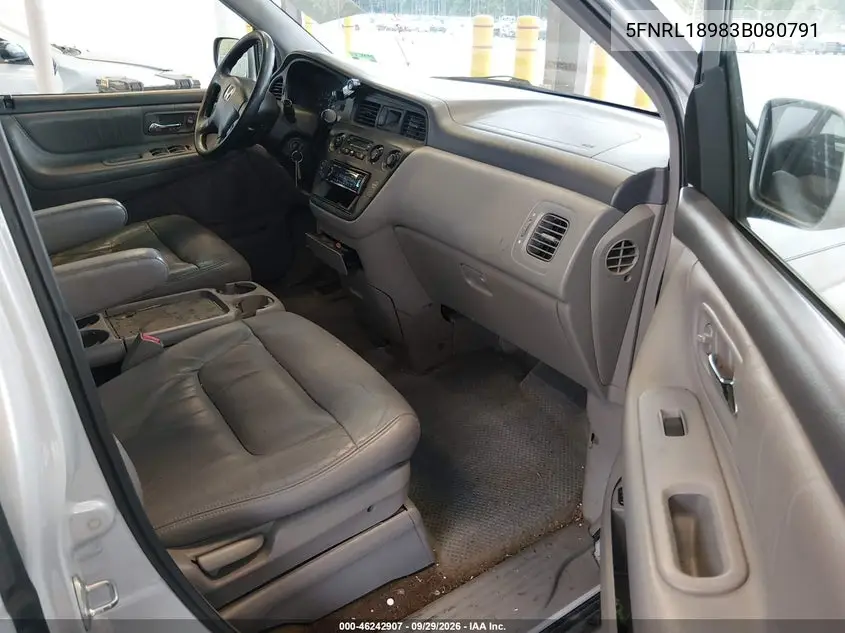 2003 HONDA ODYSSEY VIN 5FNRL18983B080791 — фото 5