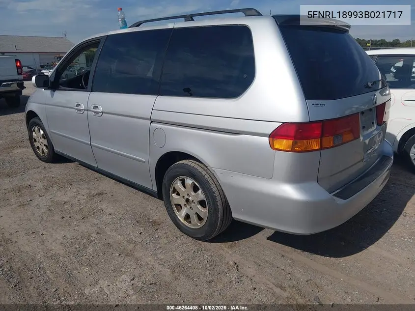 2003 HONDA ODYSSEY VIN 5FNRL18993B021717 — фото 3