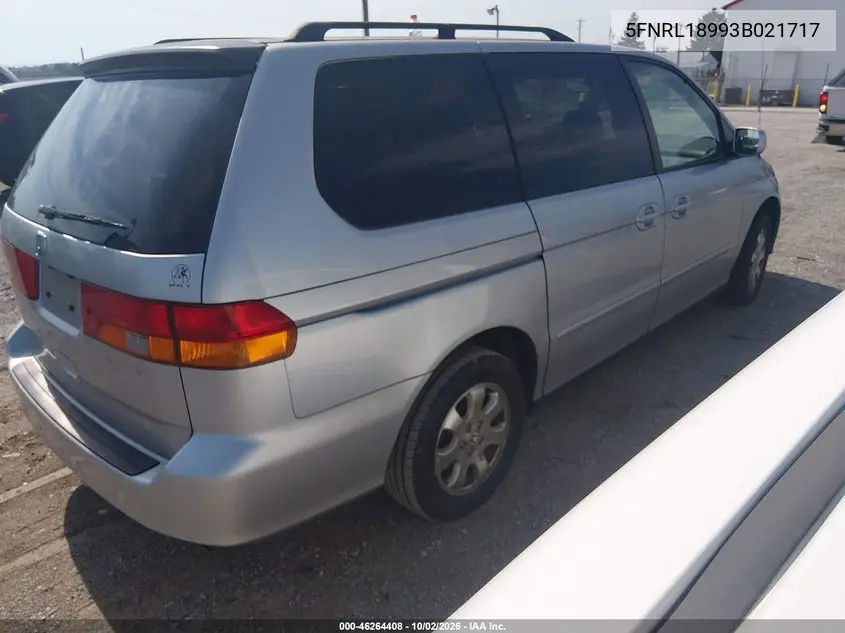 2003 HONDA ODYSSEY VIN 5FNRL18993B021717 — фото 4