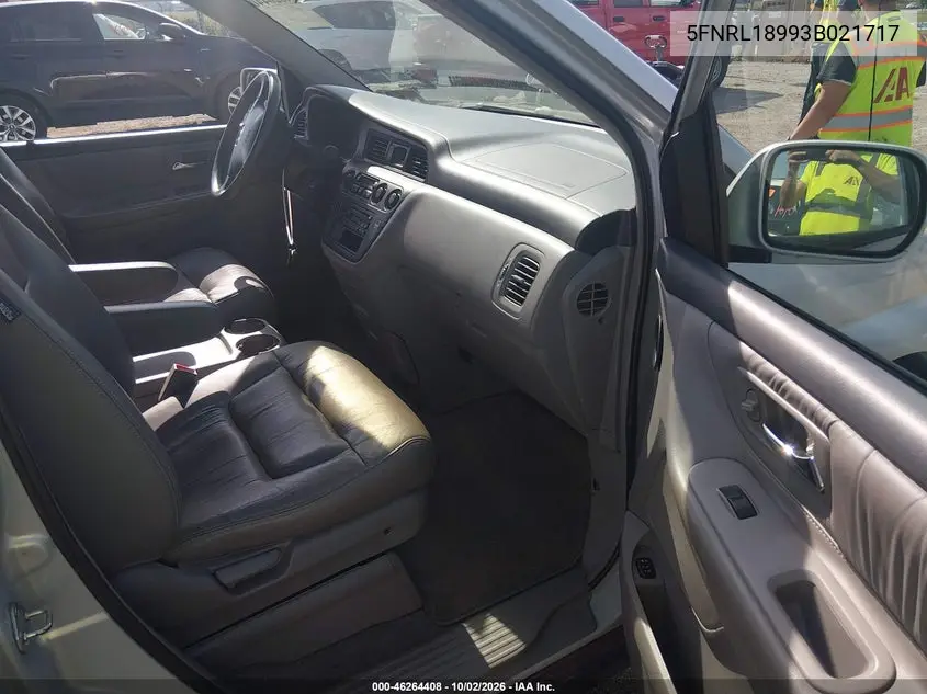 2003 HONDA ODYSSEY VIN 5FNRL18993B021717 — фото 5