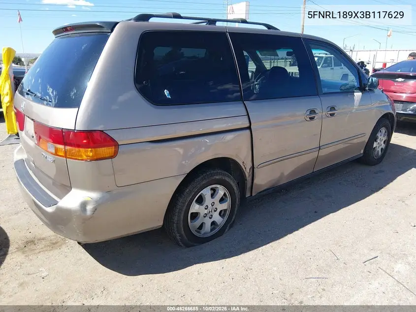 2003 HONDA ODYSSEY VIN 5FNRL189X3B117629 — фото 4