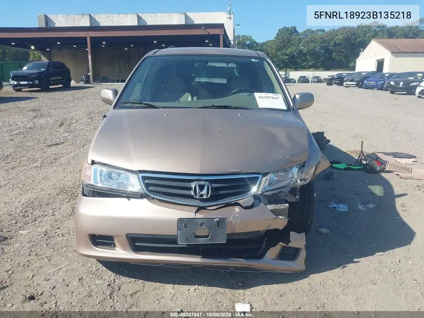 2003 HONDA ODYSSEY VIN 5FNRL18923B135218 — фото 12