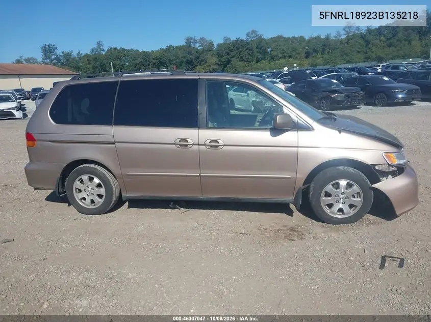 2003 HONDA ODYSSEY VIN 5FNRL18923B135218 — фото 13