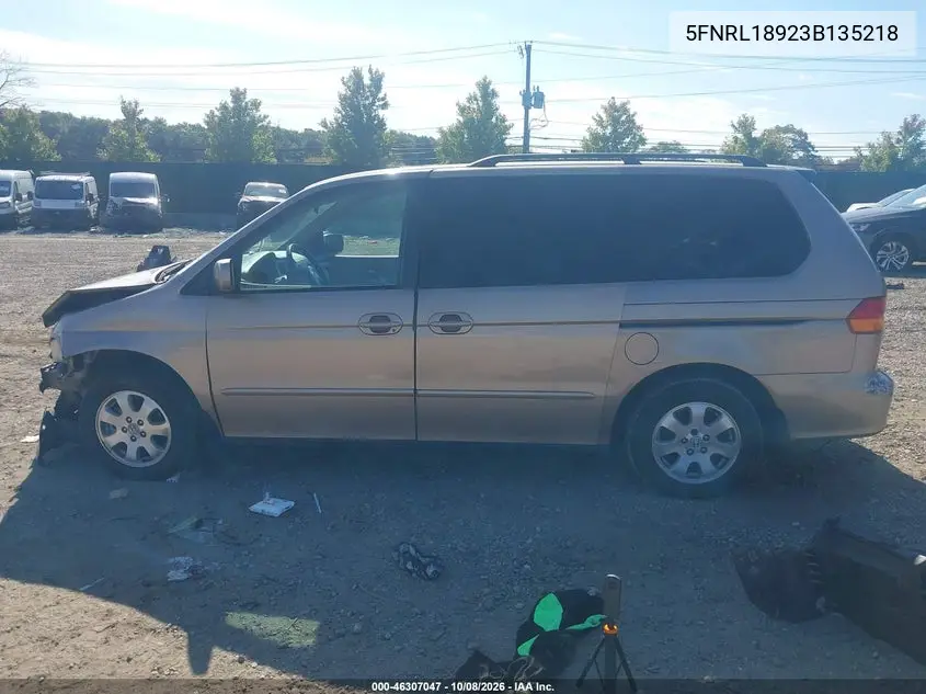 2003 HONDA ODYSSEY VIN 5FNRL18923B135218 — фото 14