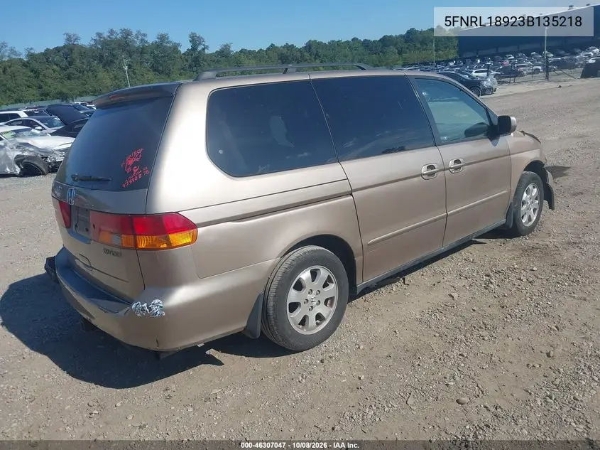 2003 HONDA ODYSSEY VIN 5FNRL18923B135218 — фото 4
