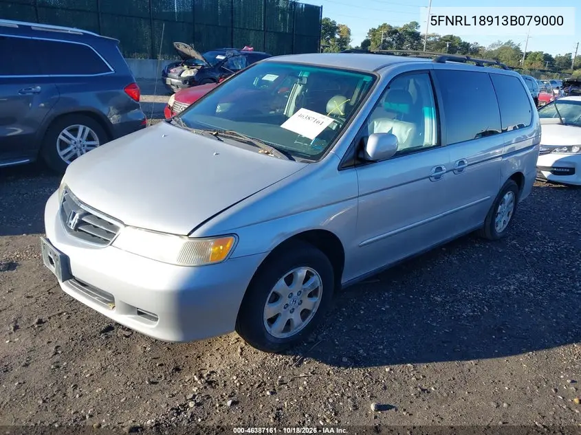 2003 HONDA ODYSSEY VIN 5FNRL18913B079000 — фото 2