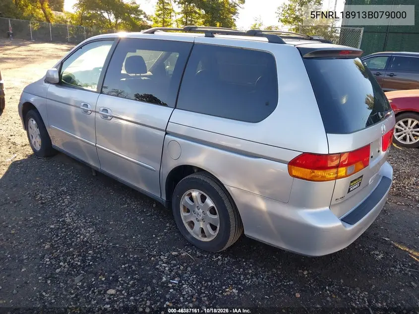 2003 HONDA ODYSSEY VIN 5FNRL18913B079000 — фото 3