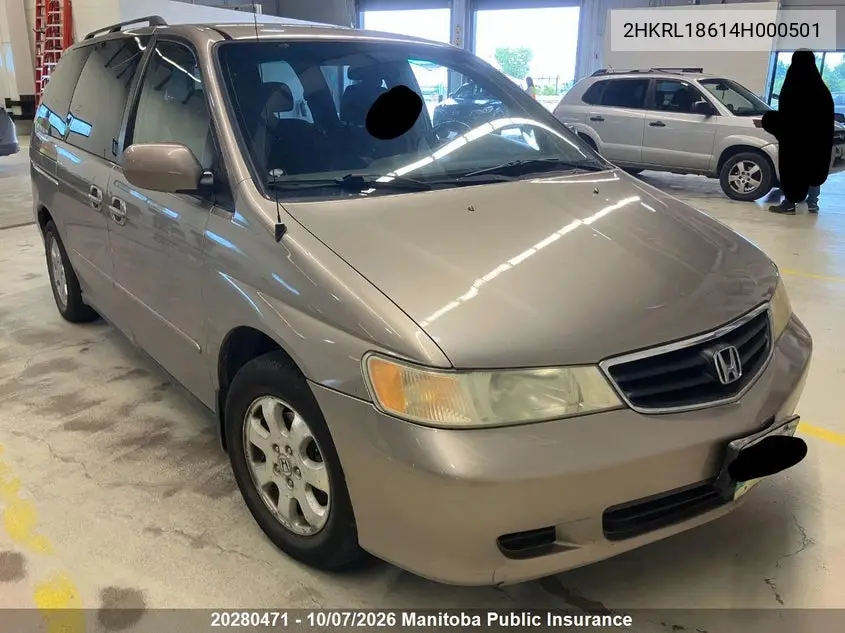 HONDA ODYSSEY 2004, VIN 2HKRL18614H000501