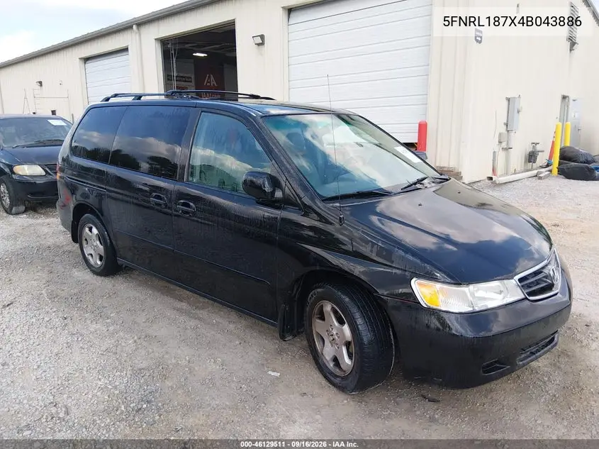 HONDA ODYSSEY 2004, VIN 5FNRL187X4B043886