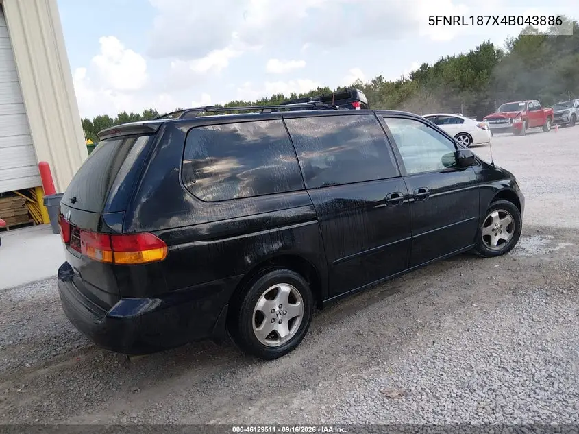 2004 HONDA ODYSSEY VIN 5FNRL187X4B043886 — фото 4
