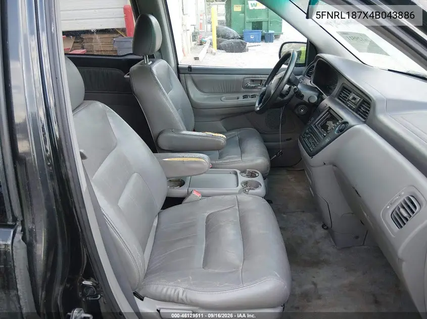 2004 HONDA ODYSSEY VIN 5FNRL187X4B043886 — фото 5