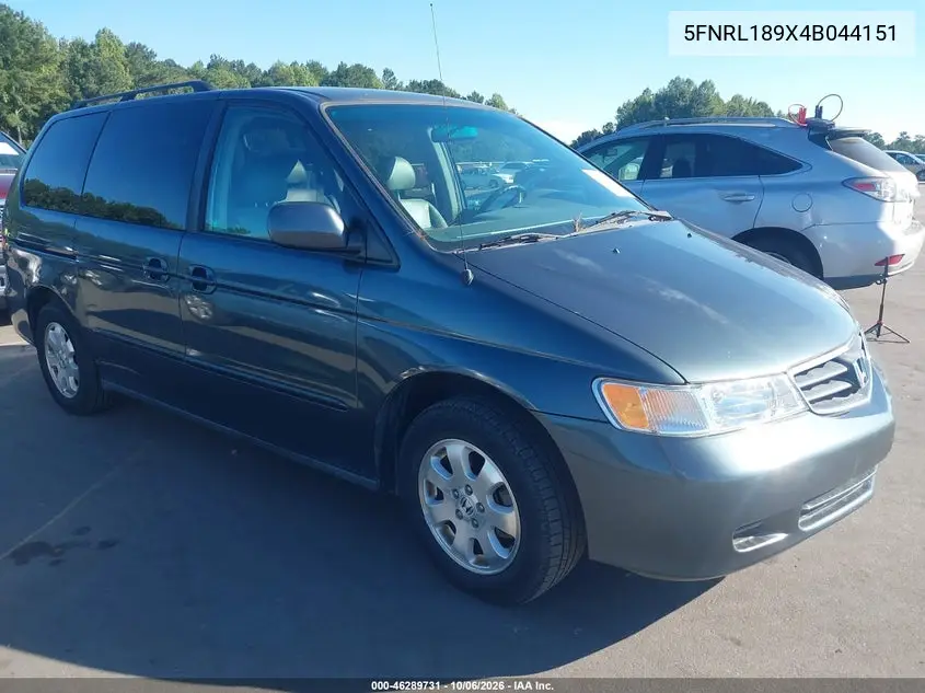 HONDA ODYSSEY 2004, VIN 5FNRL189X4B044151
